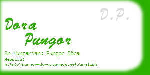 dora pungor business card